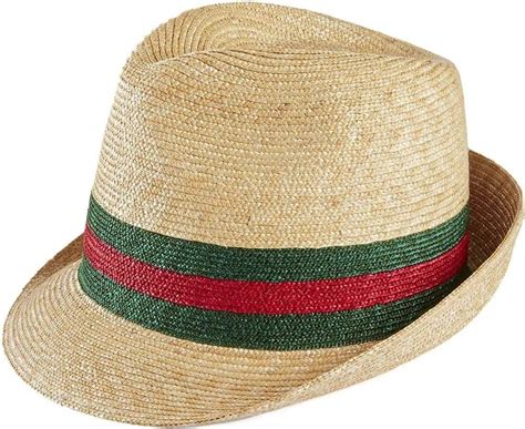 gucci woven straw fedora hat|Gucci wide brim hat.